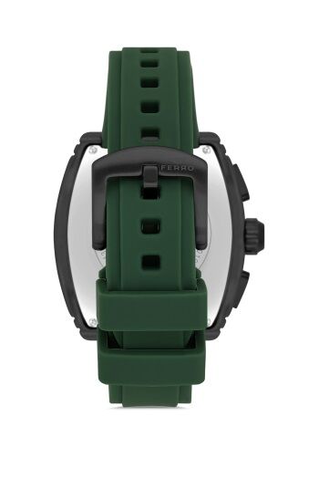Ferro Yeşil Silikon Kordon Erkek Kol Saati FM11351D-ZF2  Fonksiyonları Aktif 3ATM Su Geçirmez