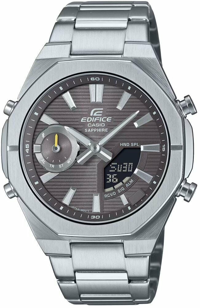 Casio ECB-S10D-8ADF Edifice Quartz Çelik Gri 10 ATM 43 mm Erkek Kol Saati