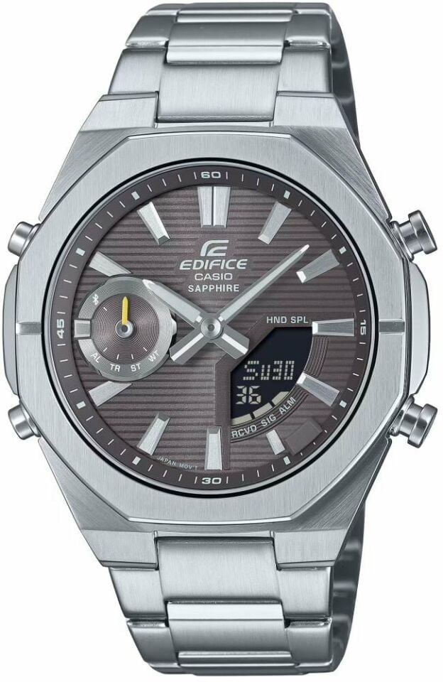 Casio ECB-S10D-8ADF Edifice Quartz Çelik Gri 10 ATM 43 mm Erkek Kol Saati