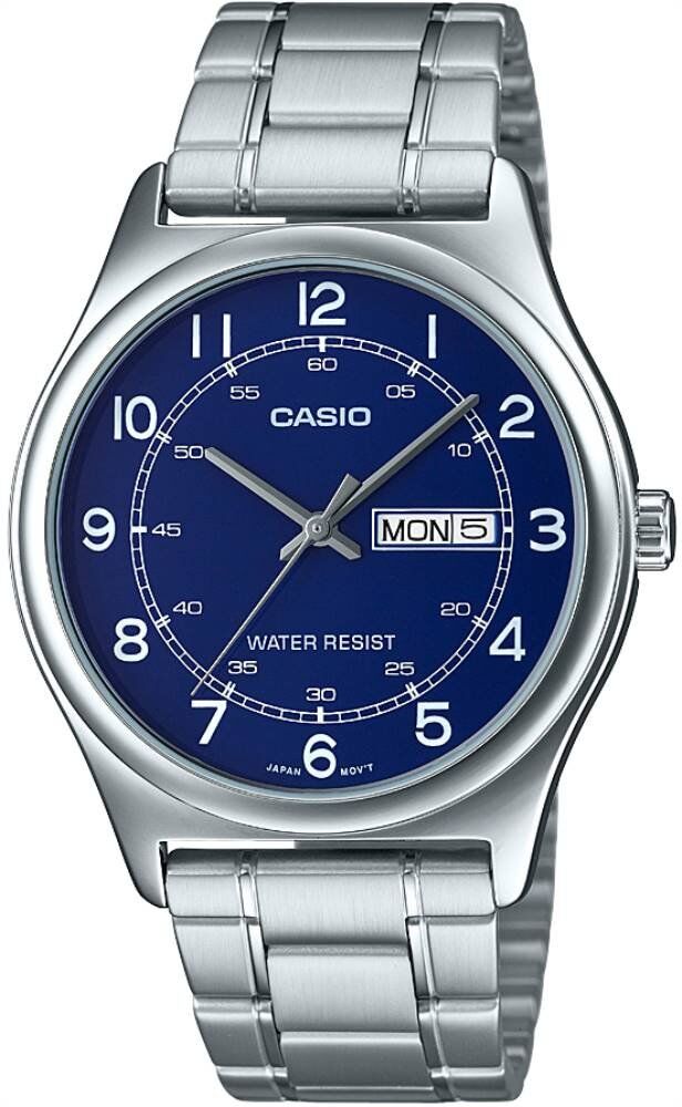 Casio MTP-V006D-2BUDF Quartz Çelik Gri Lacivert Karan 38 mm Erkek Kol Saati