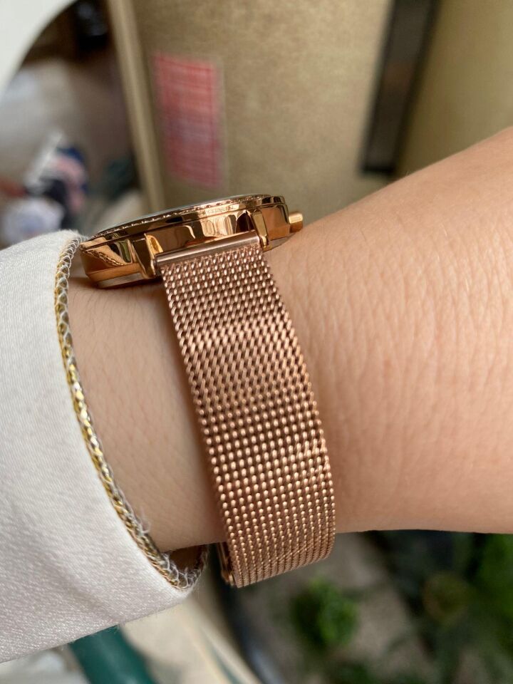 Ferro FL21242C-C Quartz Hasır Rose 34 mm Kadın Kol Saati