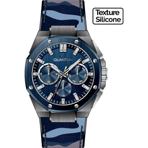 Quantum HNG921.099 Quartz 44 mm Renkli Silikon Erkek Kol Saati