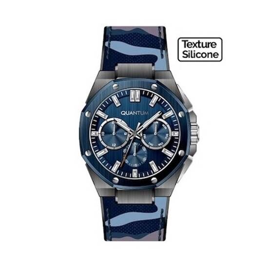 Quantum HNG921.099 Quartz 44 mm Renkli Silikon Erkek Kol Saati