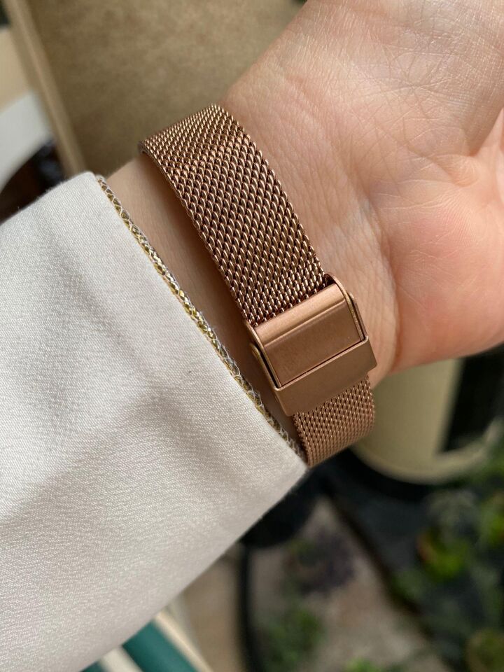 Ferro F21232C-C Quartz 34 mm Rose Hasır Kordon Kadın Kol Saati