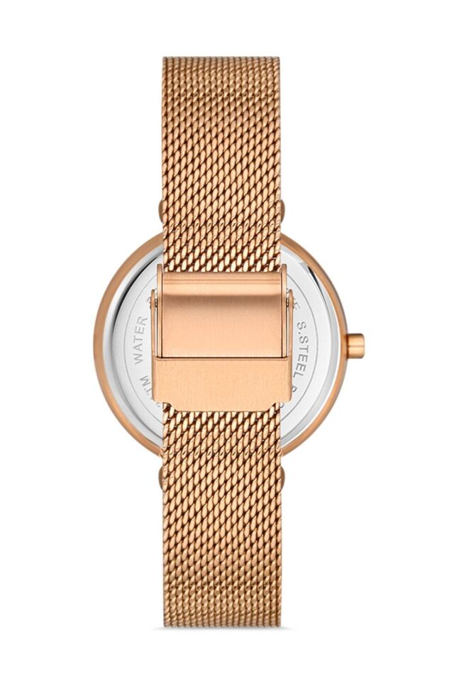 Ferro F21232C-C Quartz 34 mm Rose Hasır Kordon Kadın Kol Saati