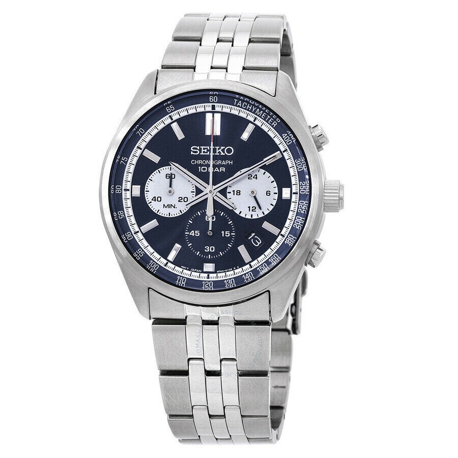 Seiko Kronograf SSB427P Quartz Kronograflı Çelik Gri Lacivert Kadran 10 ATM 41 mm Erkek Kol Saati