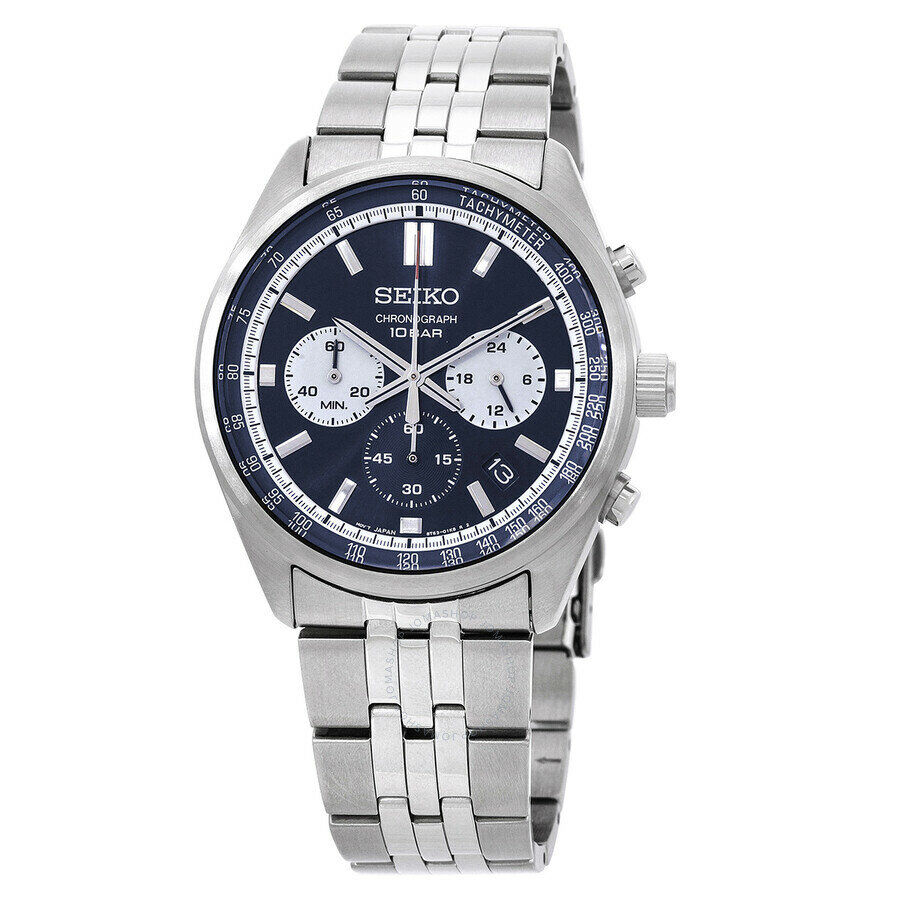 Seiko Kronograf SSB427P Quartz Kronograflı Çelik Gri Lacivert Kadran 10 ATM 41 mm Erkek Kol Saati