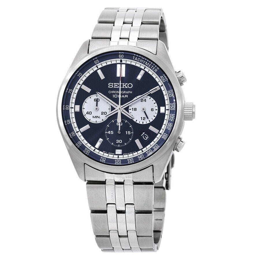Seiko Kronograf SSB427P Quartz Kronograflı Çelik Gri Lacivert Kadran 10 ATM 41 mm Erkek Kol Saati