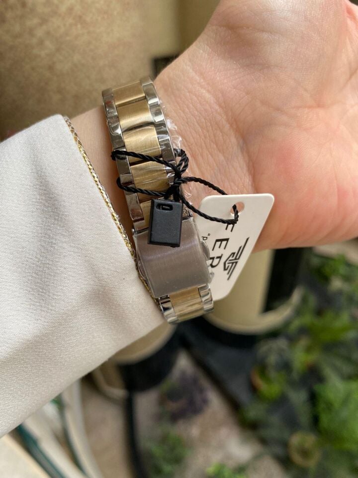 Ferro F40093A-D Quartz Çelik Alltın/Gri 36 mm Kadın Kol Saati