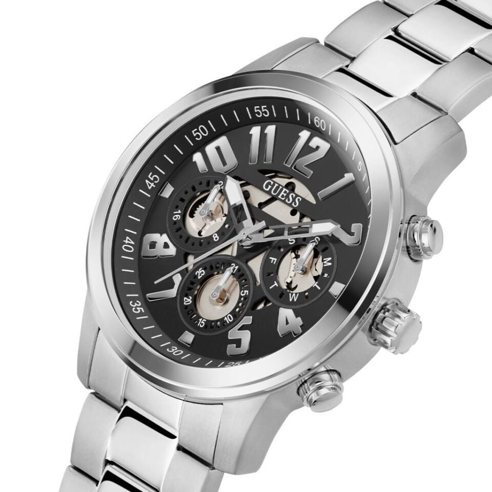 Guess GUGW0627G1 Quartz Çelik Gri Siyah Kadran 44 mm Erkek Kol Saati