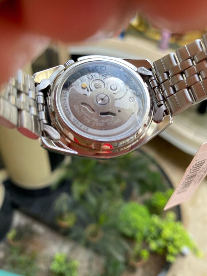 Seiko 5 SNK381K1 Otomatik Çelik Gri Siyah Kadran 39 mm Erkek Kol Saati