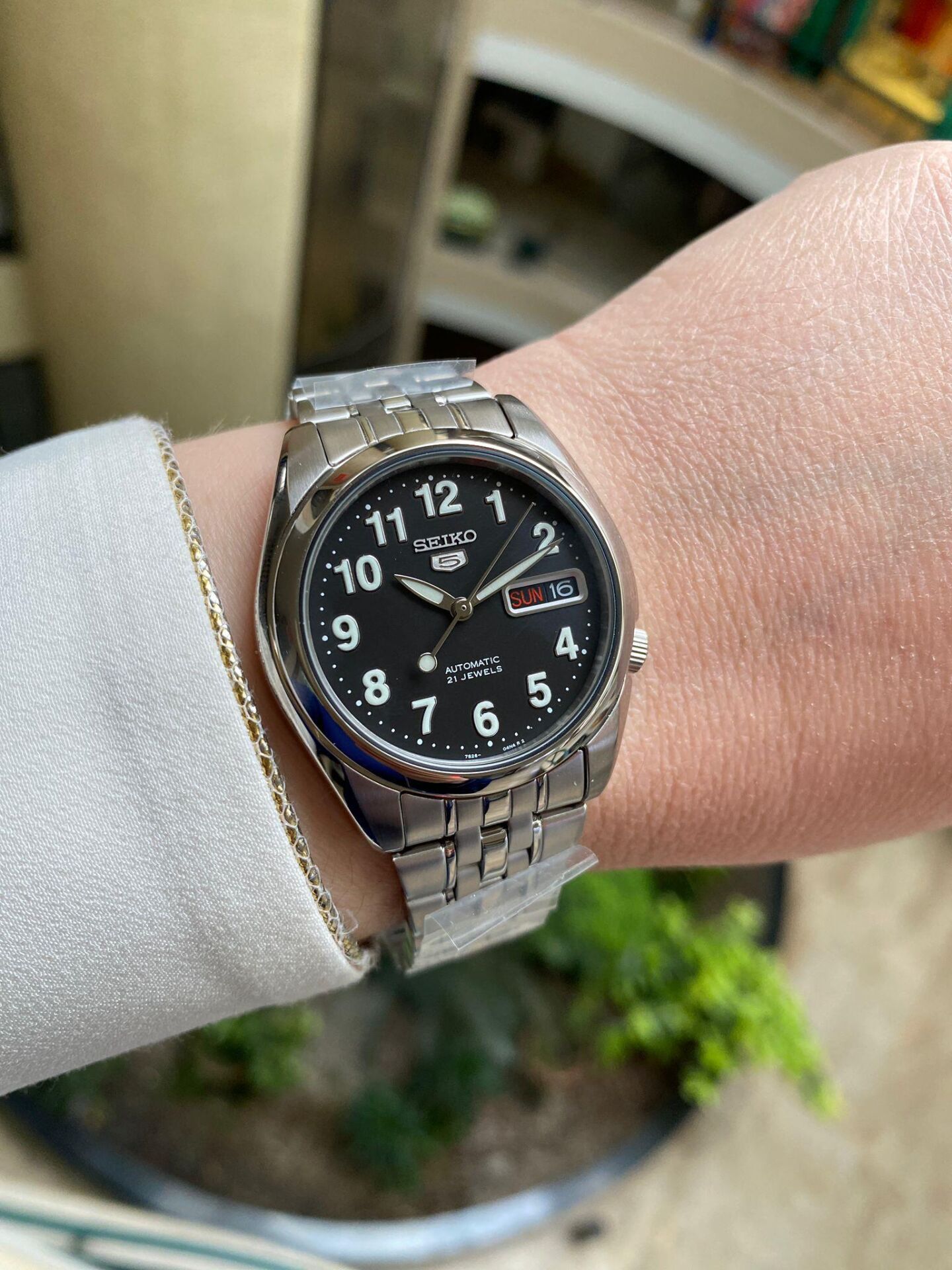 Seiko 5 SNK381K1 Otomatik Çelik Gri Siyah Kadran 39 mm Erkek Kol Saati