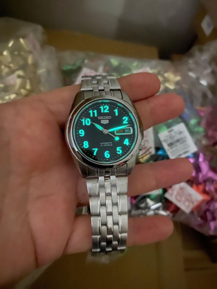 Seiko 5 SNK381K1 Otomatik Çelik Gri Siyah Kadran 39 mm Erkek Kol Saati
