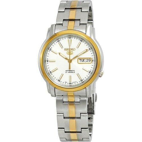 Seiko 5 SNKL84K1 Otomatik Çelik Altın/Gri Beyaz Kadran 36 mm Erkek Kol Saati