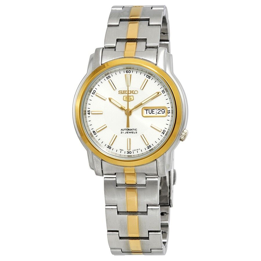 Seiko 5 SNKL84K1 Otomatik Çelik Altın/Gri Beyaz Kadran 36 mm Erkek Kol Saati