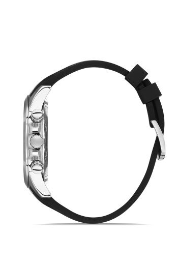 Ferro Siyah Silikon Kordon Erkek Kol Saati FM31380D-J Tüm Fonksiyonlar Aktif 3 ATM Su Geçirmez