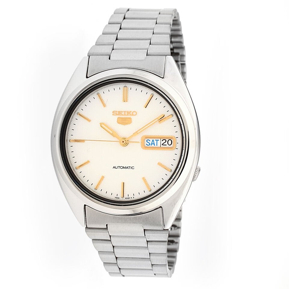 Seiko 5 SNXG47K1 Otomatik Çelik Gri Beyaz Kadran 39 mm Erkek Kol Saati