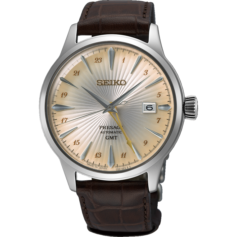 Seiko Presage SSK041J Otomatik Deri Kahverengi Krem Kadran 41 mm Erkek Kol Saati