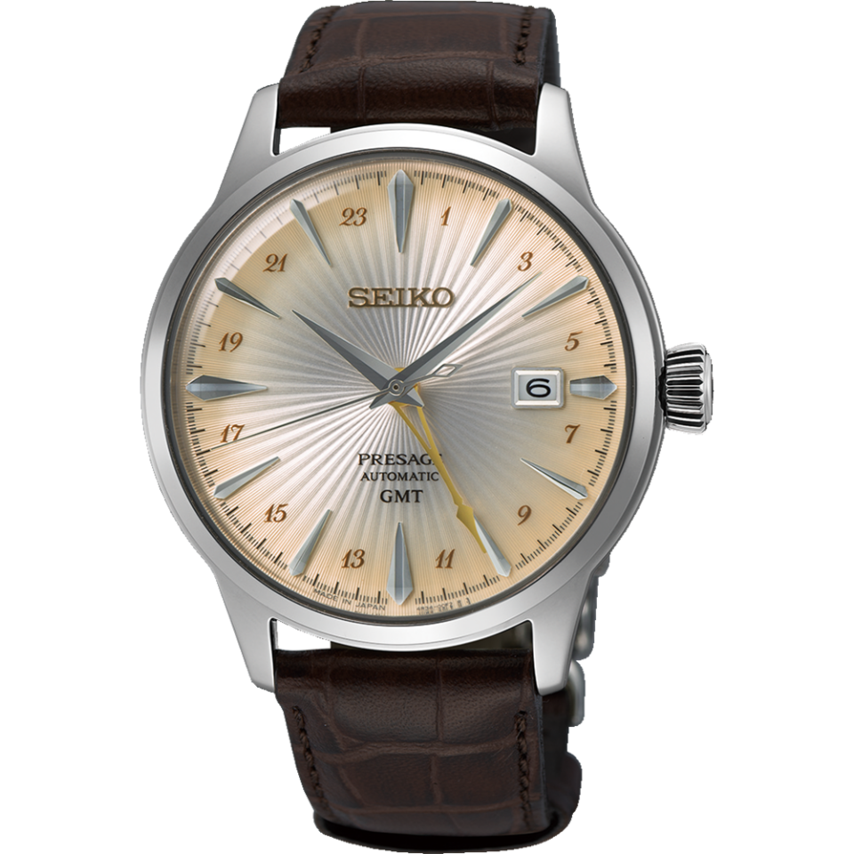 Seiko Presage SSK041J Otomatik Deri Kahverengi Krem Kadran 41 mm Erkek Kol Saati