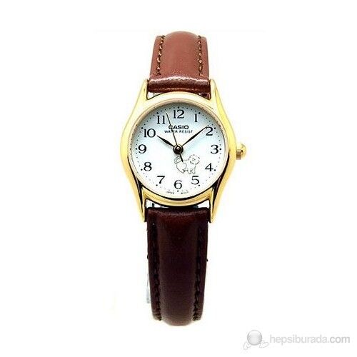 Casio LTP-1094Q-7B7RDF Quartz Deri Kahverengi Beyaz Kadran 23 mm Kadın Kol Saati