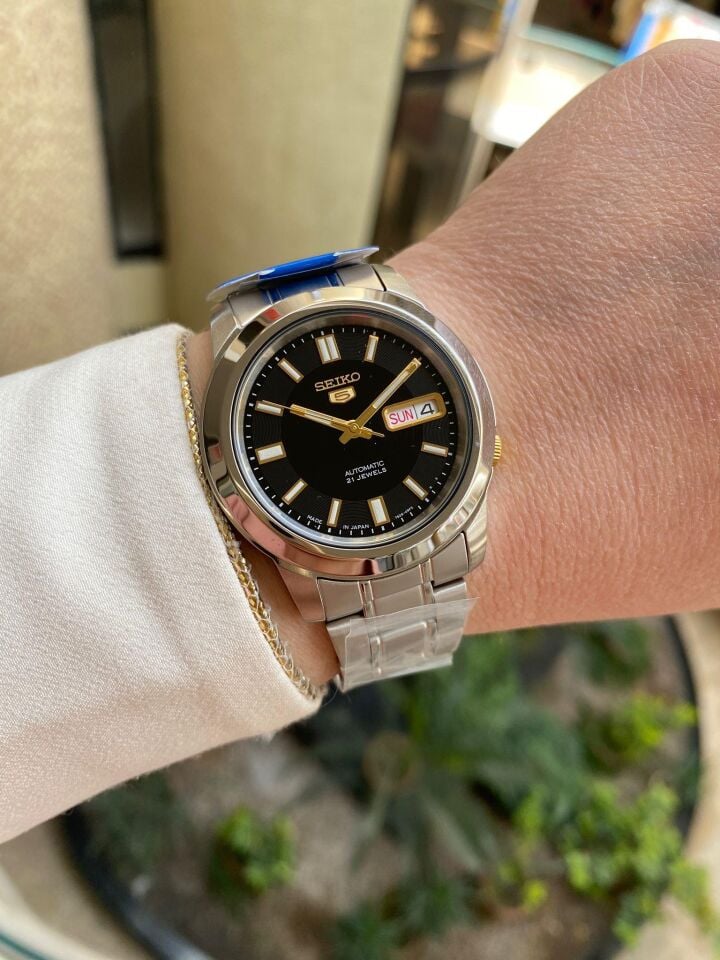 Seiko 5 Japan SNKK17J1 Çelik 39 mm Gri Otomatik Siyah Kadran 5 ATM Erkek Kol Saati