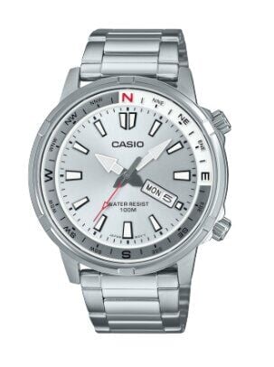 Casio MTD-130D-7AVDF Quartz Çelik Gri 10 ATM 44 mm Erkek Kol Saati