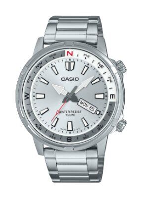 Casio MTD-130D-7AVDF Quartz Çelik Gri 10 ATM 44 mm Erkek Kol Saati