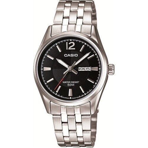 Casio LTP-1335D-1AVDF Quartz Çelik Gri Siyah Kadran 30 mm Kadın Kol Saati