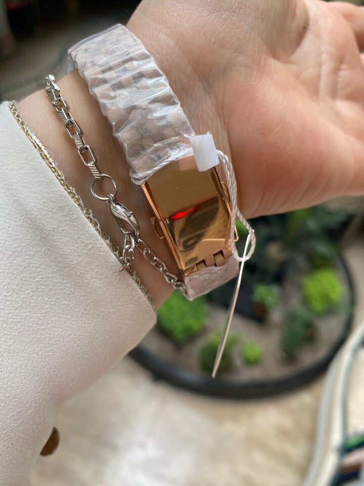 Ferro F21131A-C Quartz Çelik Rose 35 mm Kadın Kol Saati+Bileklik