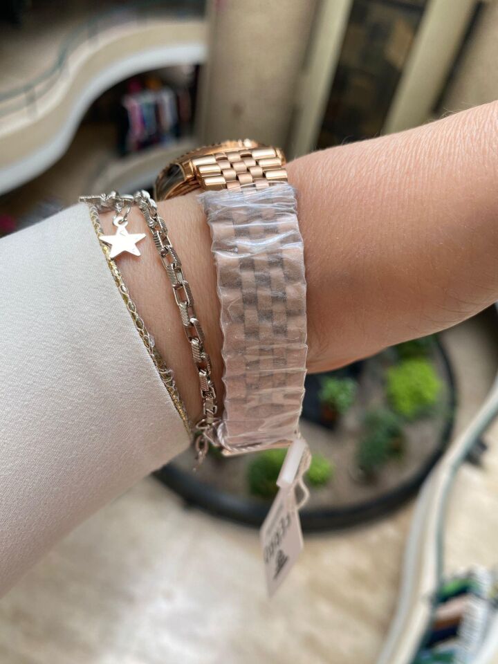 Ferro F21131A-C Quartz Çelik Rose 35 mm Kadın Kol Saati+Bileklik