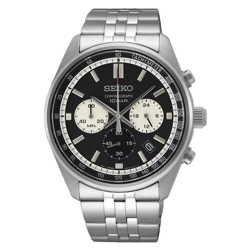 Seiko Kronograf SSB429P Quartz Kronograflı Çelik Gri Siyah Kadran 10 ATM 41 mm Erkek Kol Saati