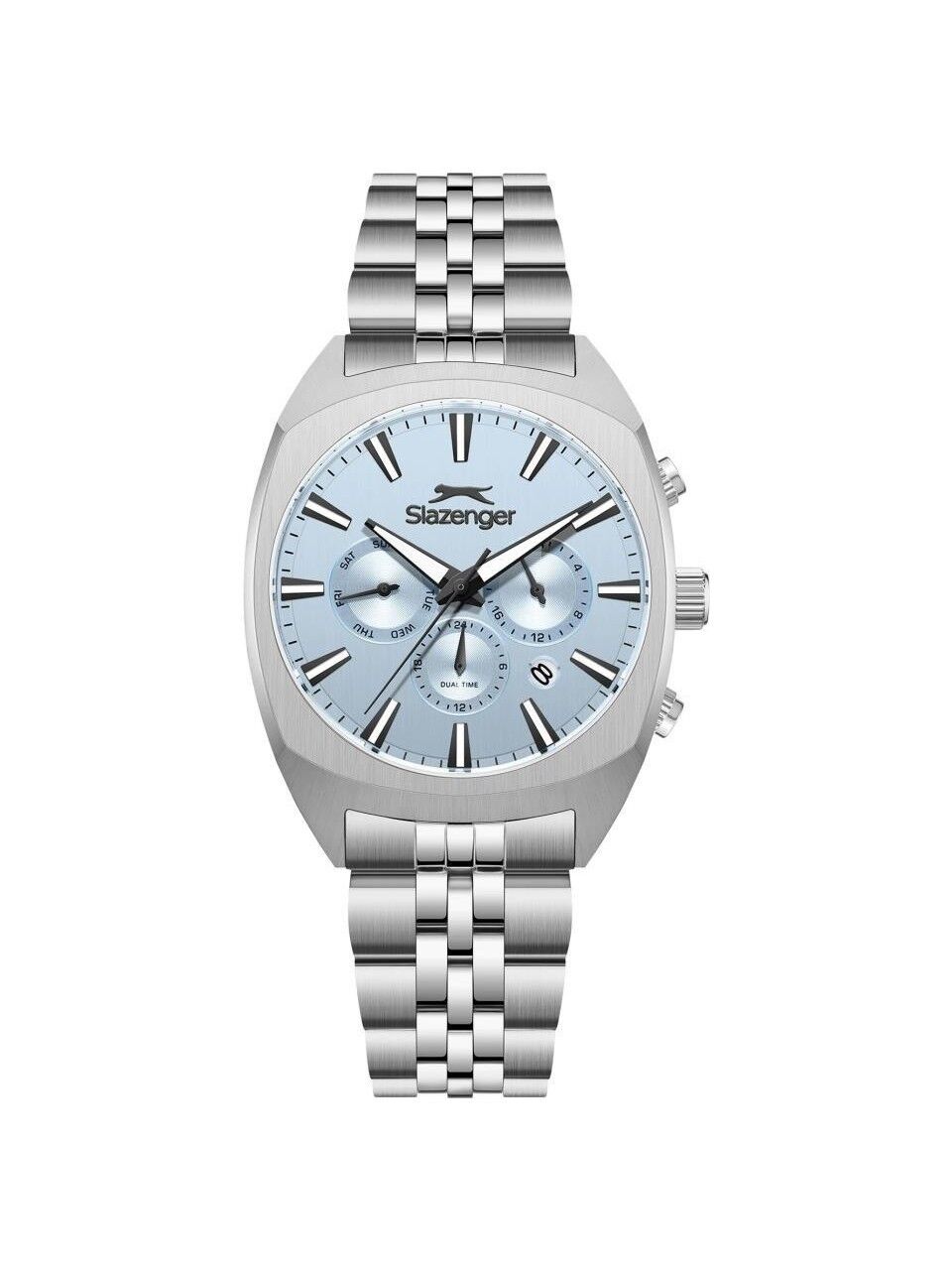 Slazenger SL.09.2574.2.300 Quartz Çelik Gri Turkuaz Kadran 10 ATM 41 mm Erkek Kol Saati