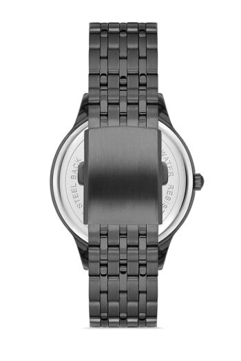 Ferro F11932A-V3 Quartz Çelik Füme 44 mm Erkek Kol Saati