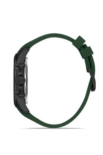 Ferro Yeşil Silikon Kordon Erkek Kol Saati FM31380D-ZF2 Tüm Fonksiyonlar Aktif 3 ATM Su Geçirmez