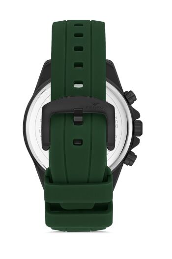 Ferro Yeşil Silikon Kordon Erkek Kol Saati FM31380D-ZF2 Tüm Fonksiyonlar Aktif 3 ATM Su Geçirmez