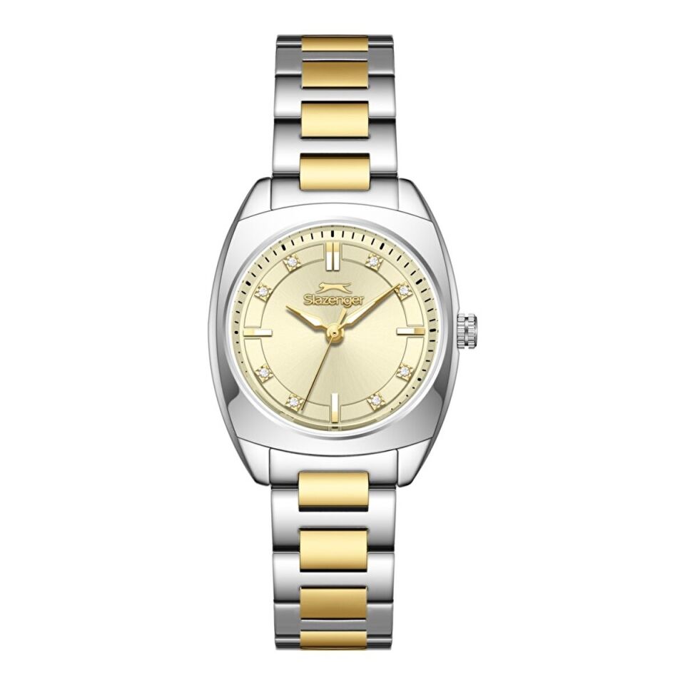 Slazenger SL.09.2597.3.110 Quartz Çelik Gri Sarı 28 mm Kadın Kol Saati