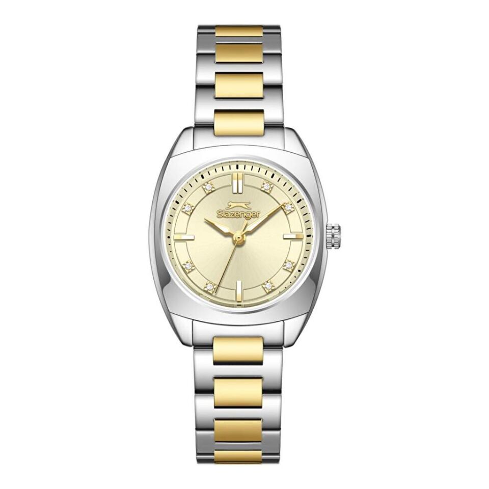 Slazenger SL.09.2597.3.110 Quartz Çelik Gri Sarı 28 mm Kadın Kol Saati