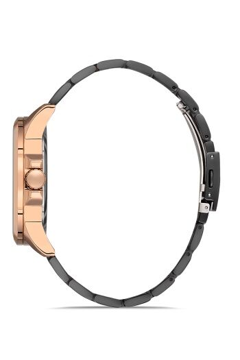Ferro 46 mm Siyah Çelik Kordon Erkek Kol Saati F11208A-R F11208A-R