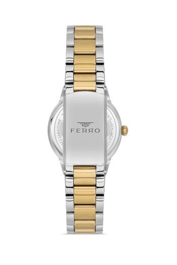 Ferro FL21349A-D Quartz Çelik Gold/Gri 32 mm Kadın Kol Saati