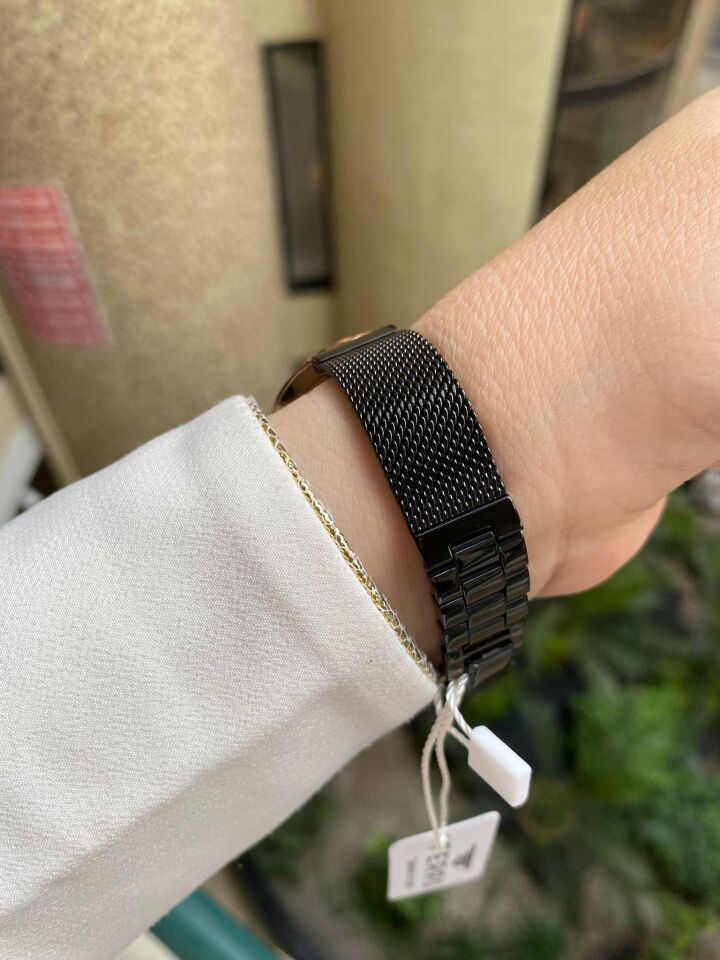 Ferro F21155C-R Quartz Çelik Hasır Siyah 33 mm Kadın Kol Saati