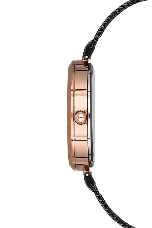 Ferro F21155C-R Quartz Çelik Hasır Siyah 33 mm Kadın Kol Saati