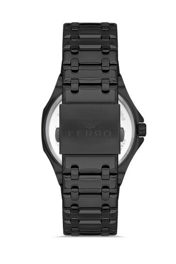 Ferro 42 mm Siyah Çelik Kordon Erkek Kol Saati F11290A-G F11290A-G
