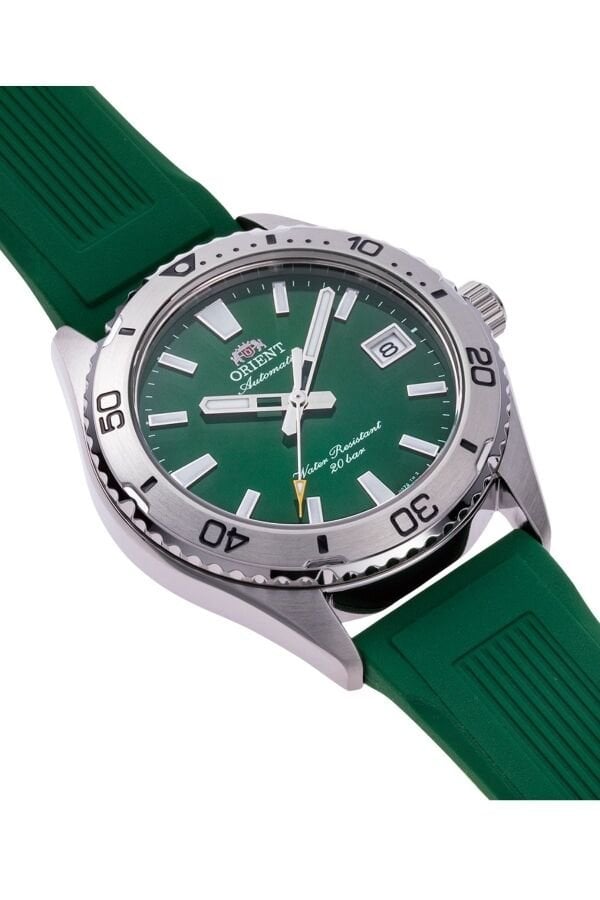 Orient Mako RA-AC0Q11E30B Otomatik Silikon Yeşil Safir Cam 20 ATM 40 mm Erkek Kol Saati