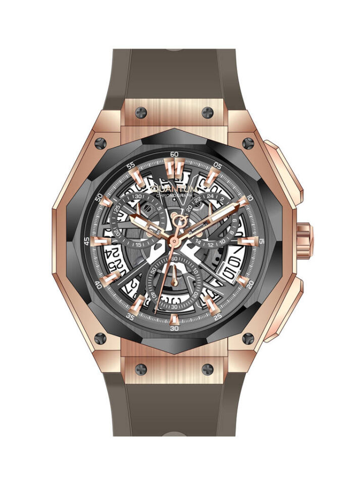 Quantum HNG1097.866 Quartz Silikon 47 mm Erkek Kol Saati