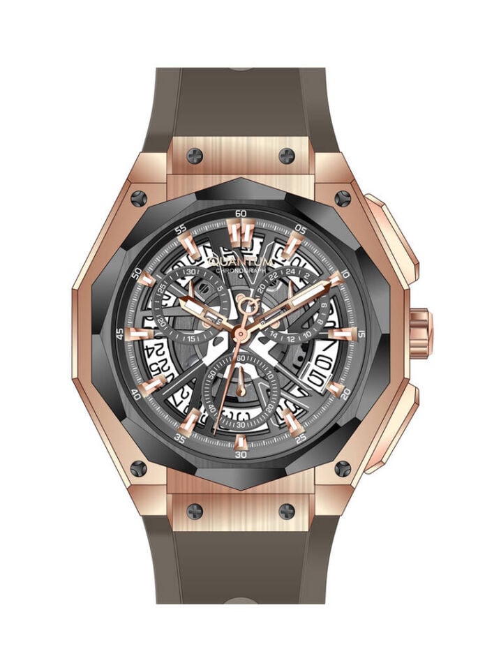 Quantum HNG1097.866 Quartz Silikon 47 mm Erkek Kol Saati