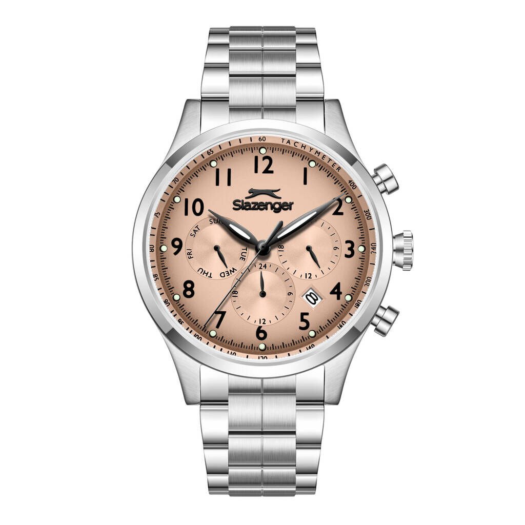 Slazenger SL.09.2598.2.380 Quartz Çelik Gri 10 ATM 42 mm Erkek Kol Saati