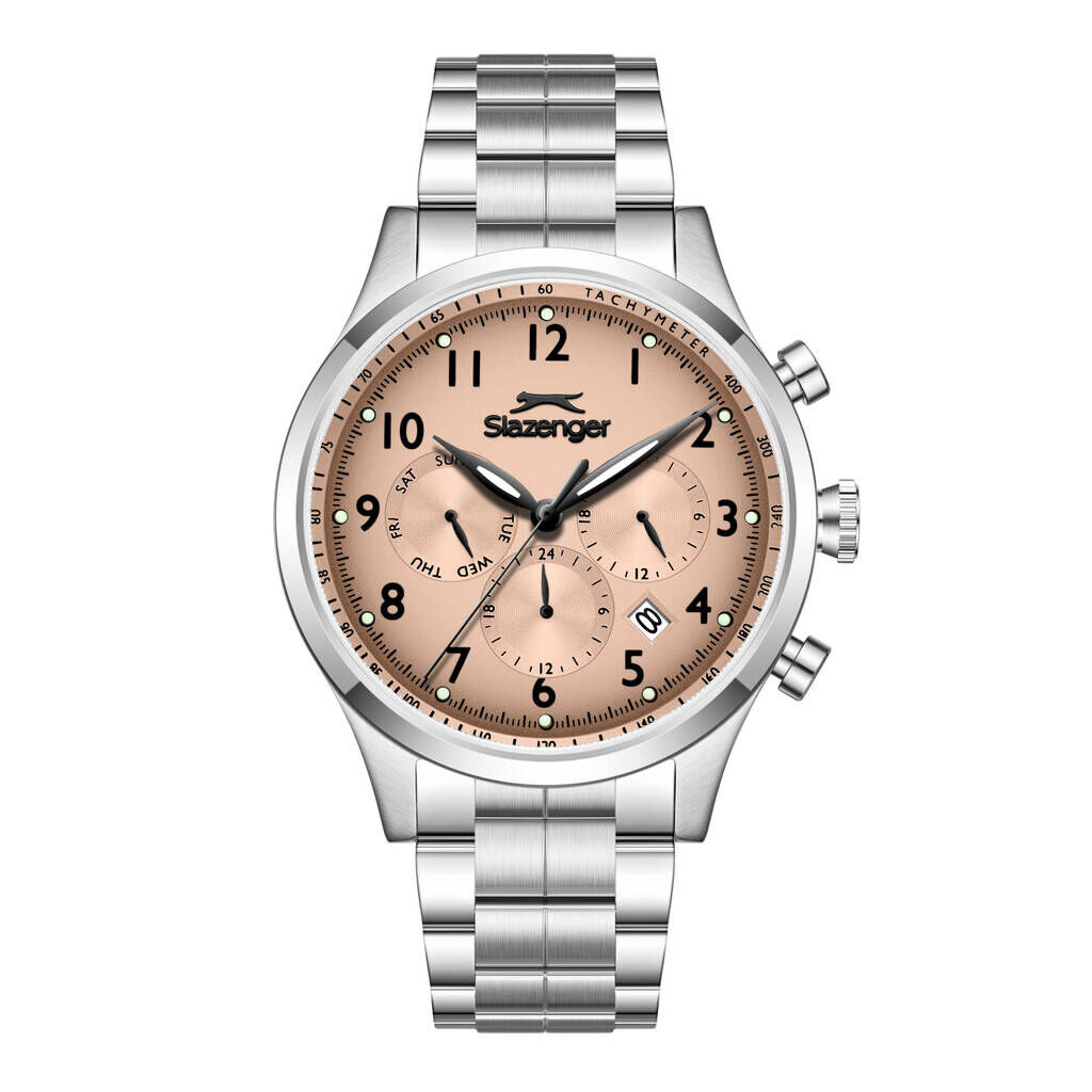 Slazenger SL.09.2598.2.380 Quartz Çelik Gri 10 ATM 42 mm Erkek Kol Saati