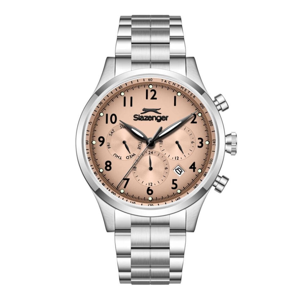 Slazenger SL.09.2598.2.380 Quartz Çelik Gri 10 ATM 42 mm Erkek Kol Saati