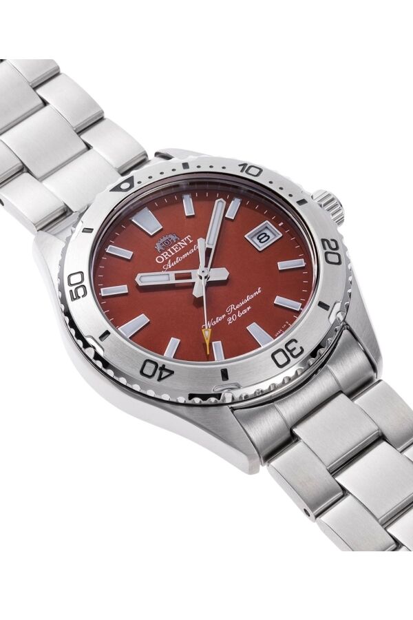 Orient Mako RA-AC0Q09R30B Otomatik Çelik Gri Kırmızı Kadran Safir Cam 20 ATM 40 mm Erkek Kol Saati