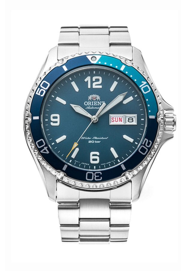 Orient RA-AA0818L39B Kurmalı Otomatik Çelik Gri Mavi Kadran 20 ATM 42 mm Erkek Kol Saati